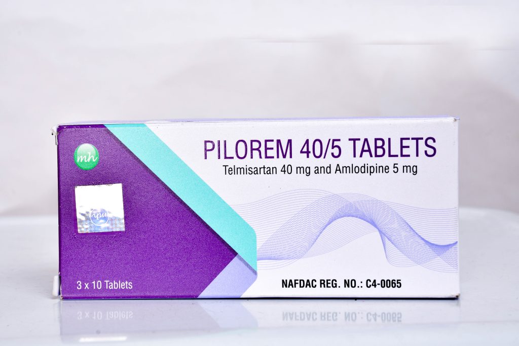 Pilorem 40/5 (Telmisartan 40mg and Amlodipine 5mg) Tablets