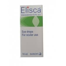 Elisca (Chloramphenicol 0.5% w/v) Eye Drops 10ml