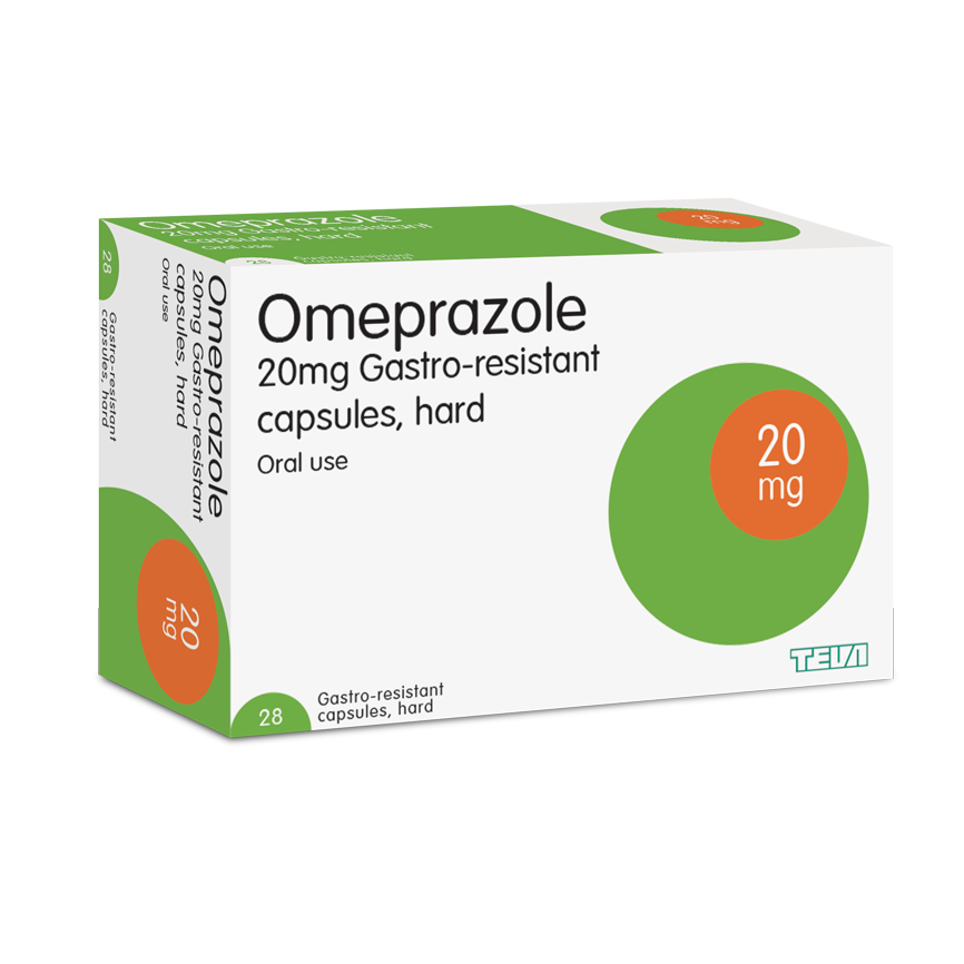 Omeprazole 20mg Gastro-Resistant Capsules Teva