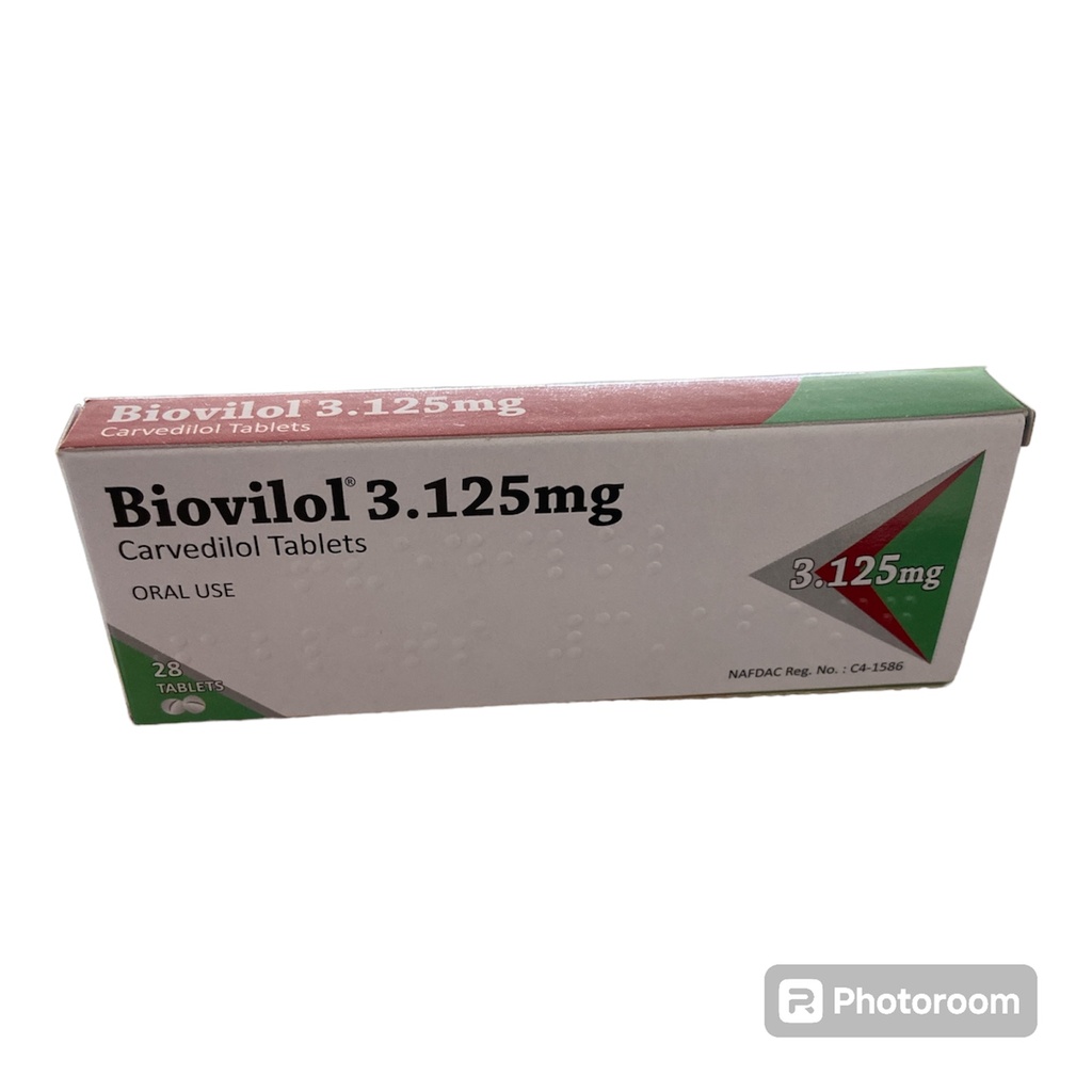 Biovilol Carvedilol 3.125mg