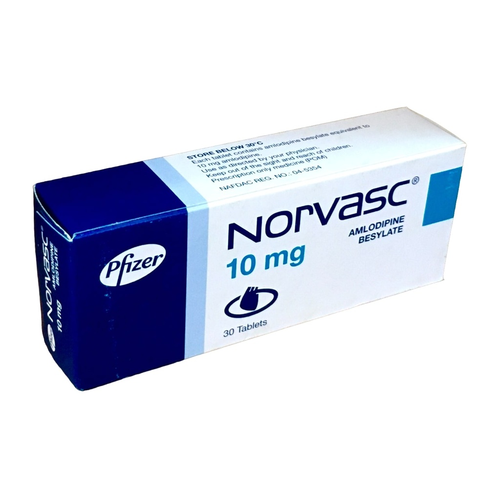 Norvasc (Amlodipine) 10mg Tabs Pfizer