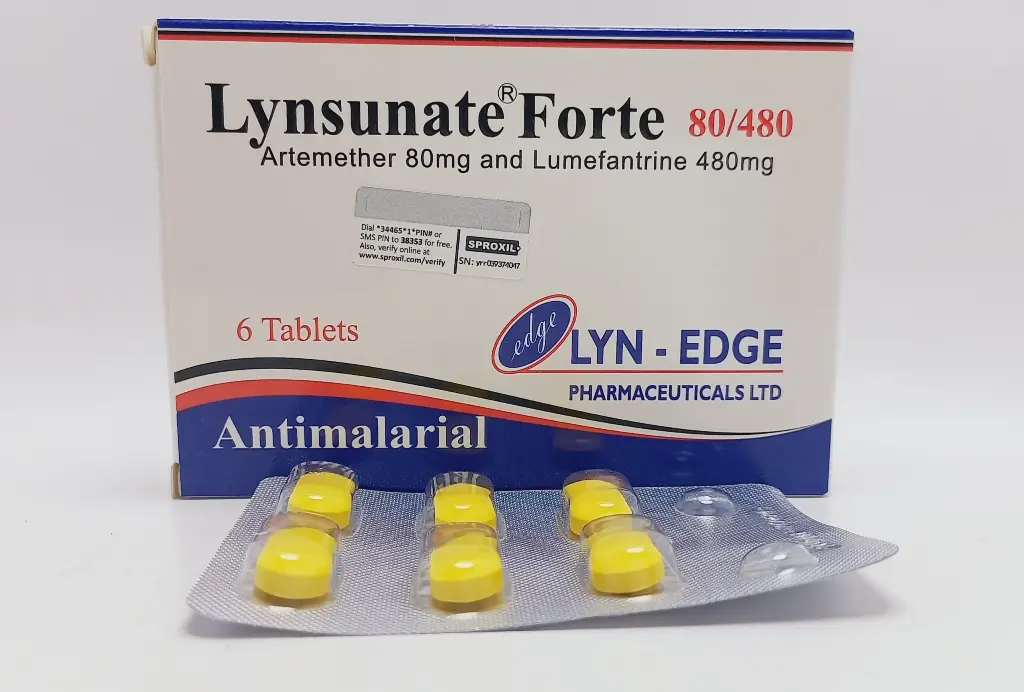 Lynsunate Forte (Artemether 80mg + Lumefantrine 480mg) Tablets