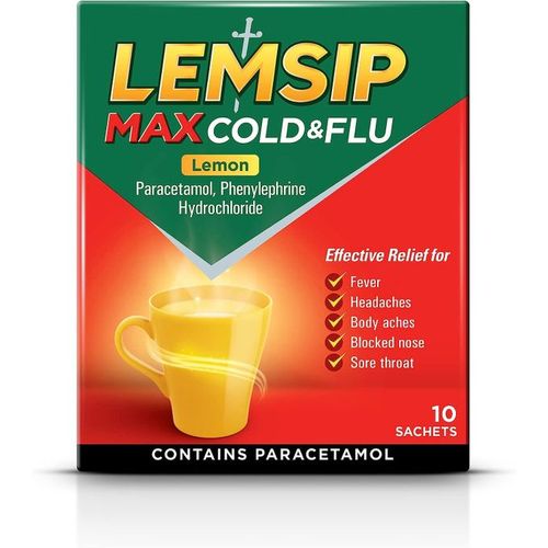 Lemsip Max Cold & Flu Lemon (paracetamol/phenylephrin)