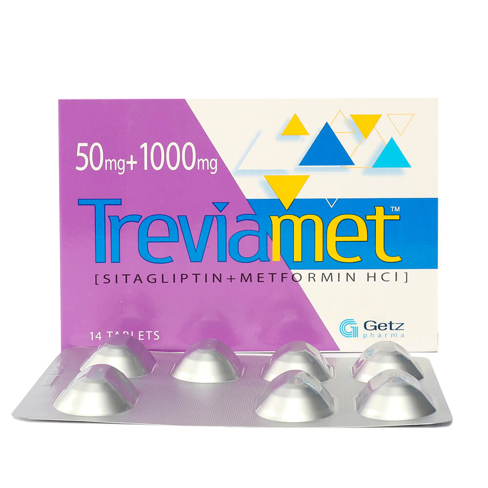 Treviamet (Sitagliptin 50mg + Metformin HCL 1000mg) Tablets