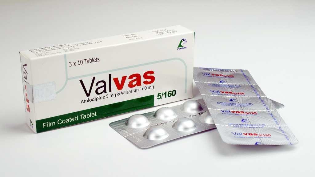 Valvas 5/160mg (Amlodipine/Valsarta) Tabs