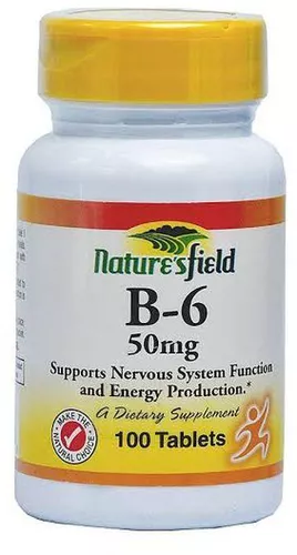 Nature's Field Vitamin B6 50mg x100 Tablets