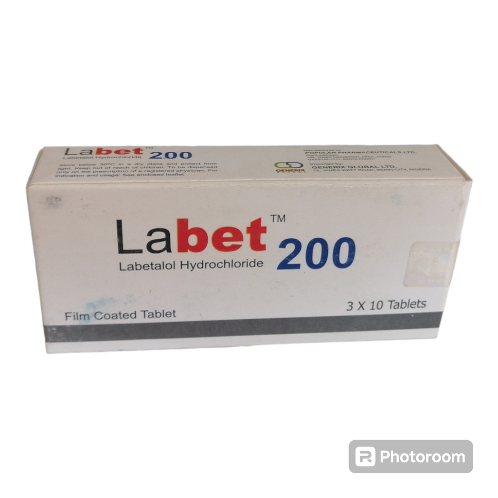 Labet 200mg (labetalol) Tabs