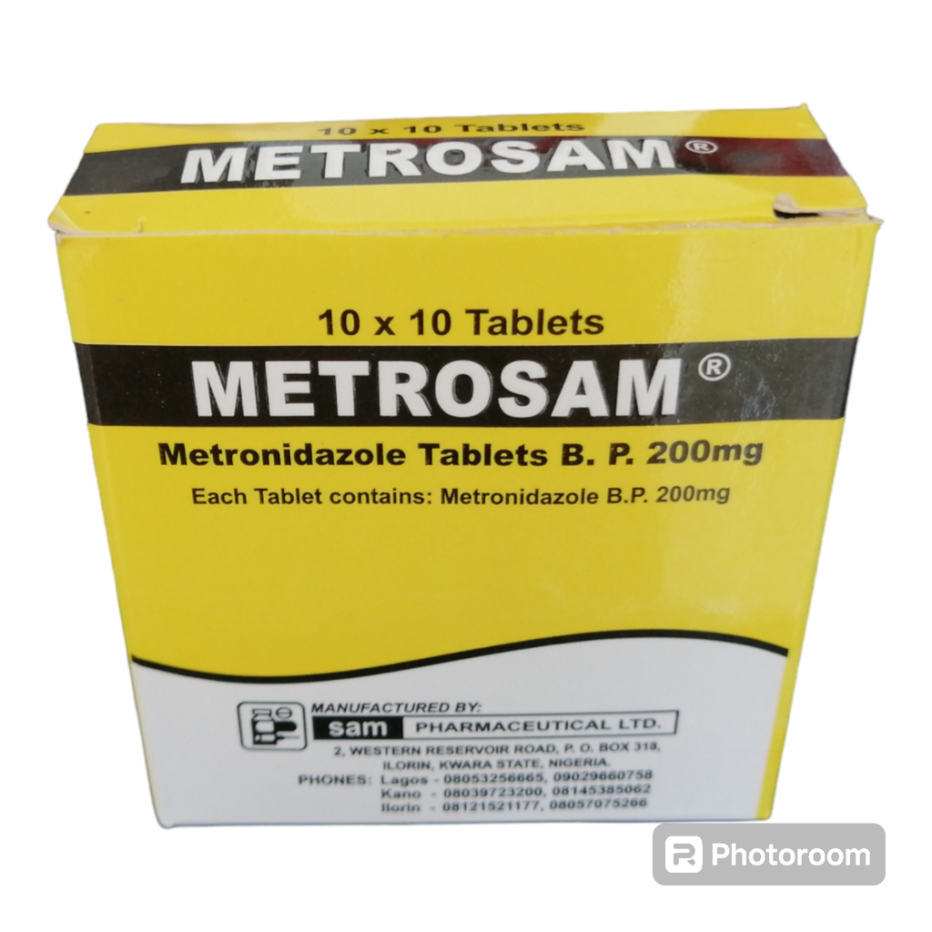 Metrosam (metronidazole) 200mg Tabs