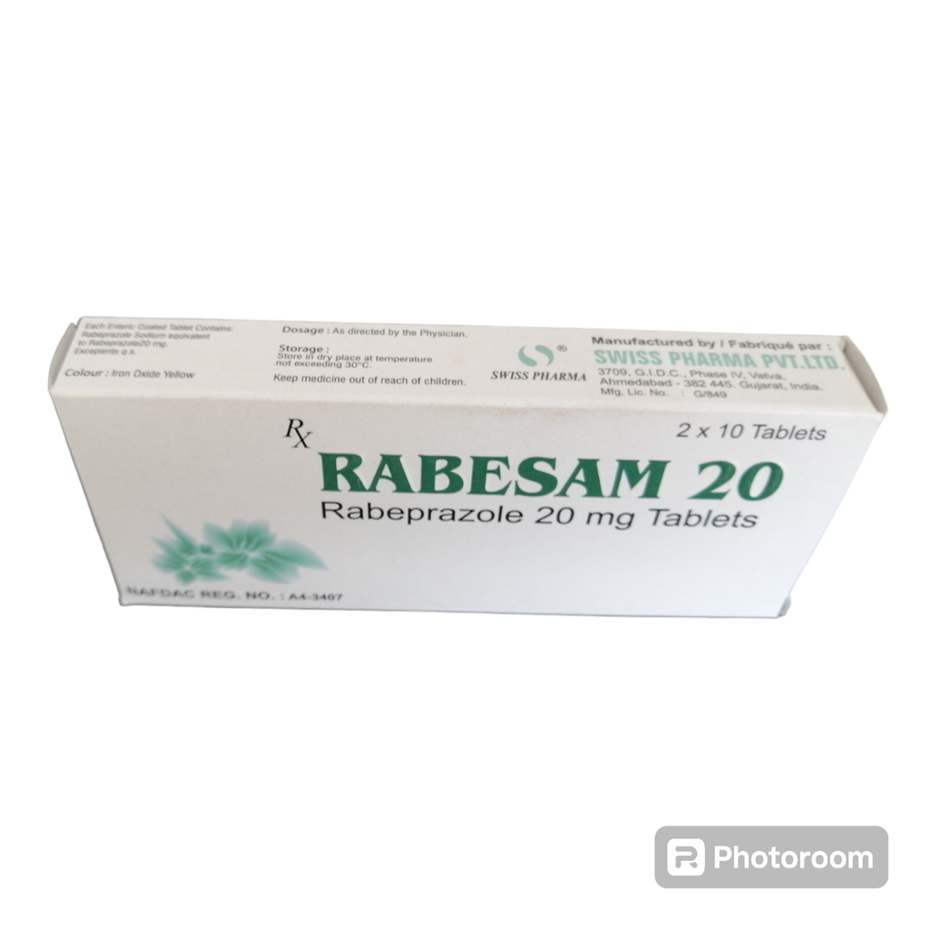 Rabesam (rabeprazole) 20mg tabs