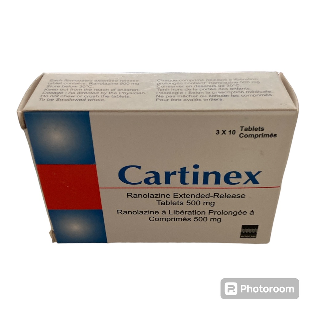 Cartinex 500 (Ranolazine) Tablets