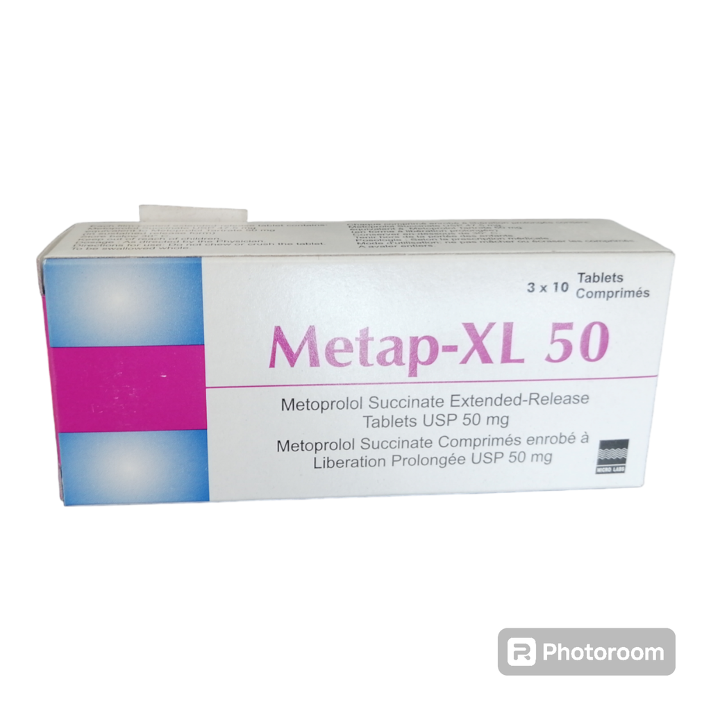 Metap-XL 50 (Metoprolol Succinate 50mg) Tablets