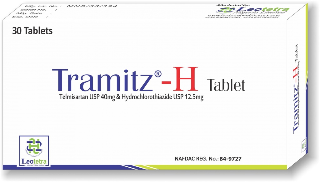 Tramitz H (telmisartan/hydrocholorothiazide) 40/12.5mg tabs