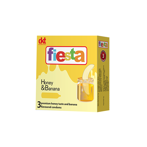 Fiesta Honey & Banana Condom Pack of 3