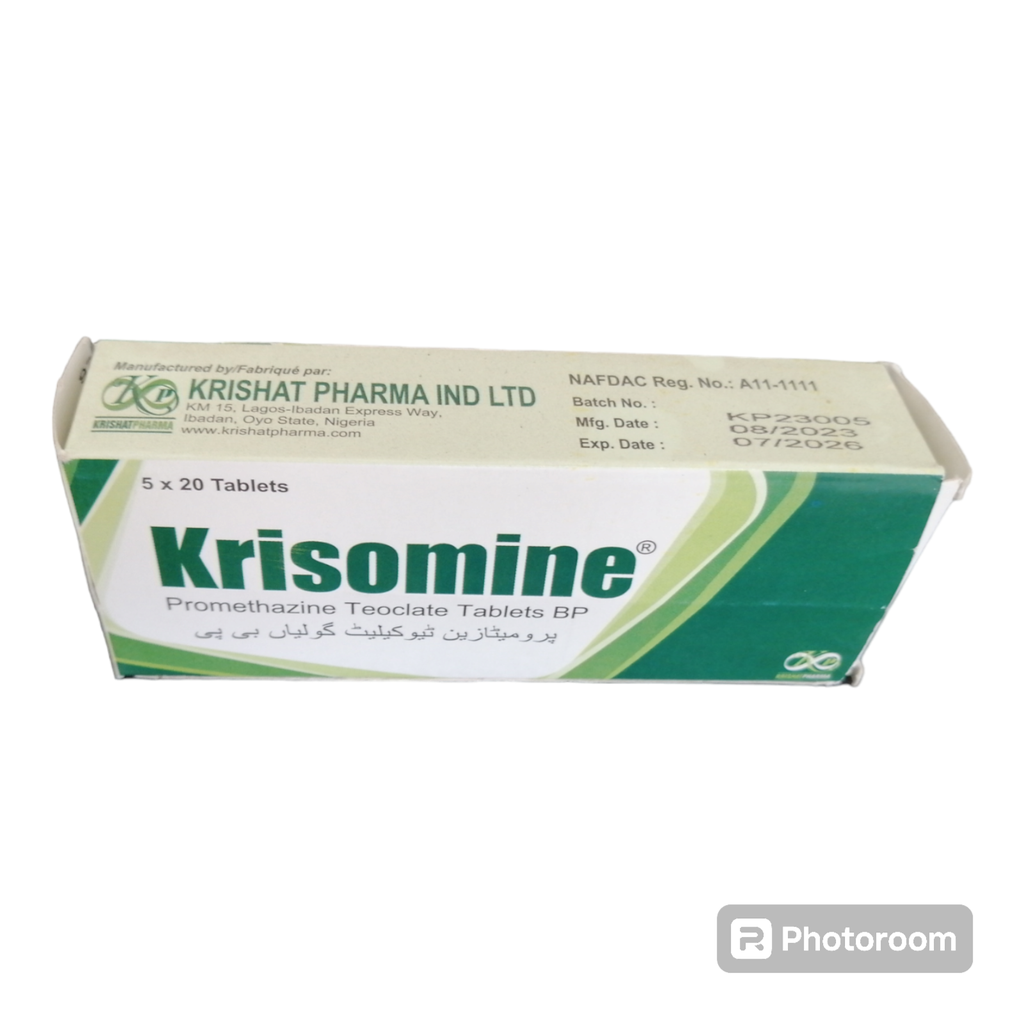 krisomine promethazine tabs 25mg