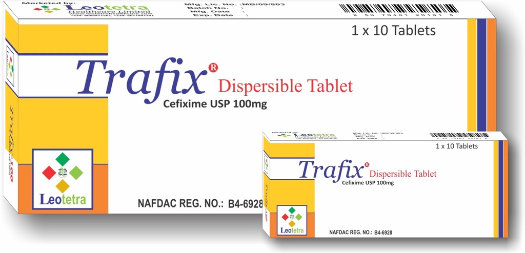 Trafix (Cefixime 100mg) Dispersible Tablets