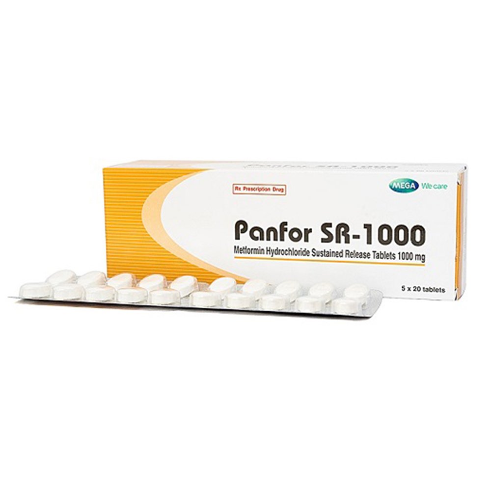 Panfor-SR 1000 (Metformin Hydrochloride1000mg) Tablets