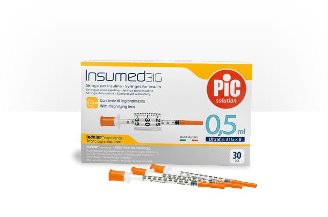 Insumed 30g Insulin Syringe 0.5ml (50iu)