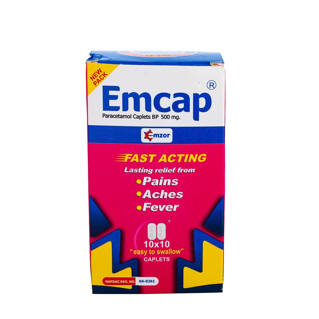 Emcap Plain (paracetamol) tabs