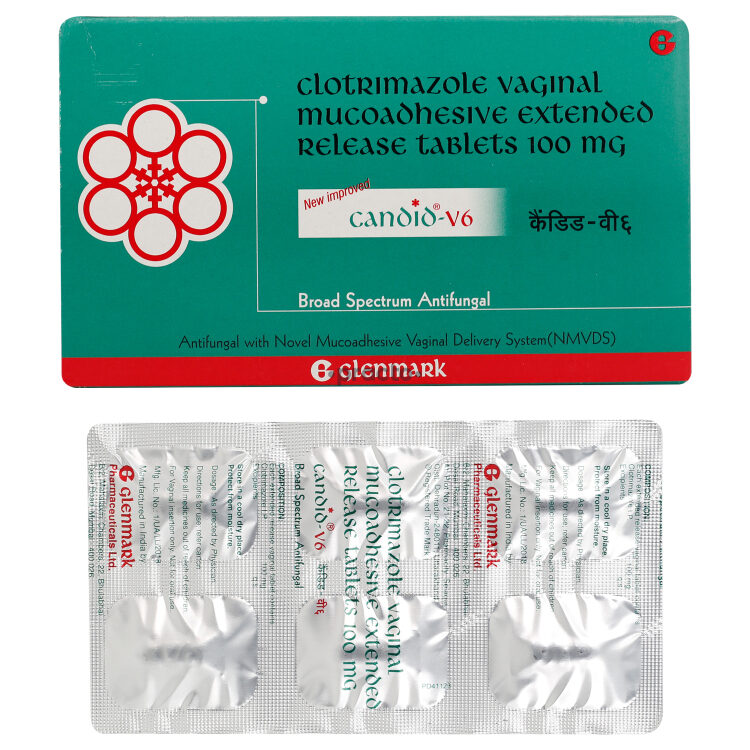 Candid v6 vaginal insert tabs (clotrimazole) 100mg