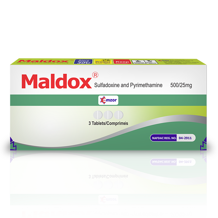 Maldox (sulfadoxine/pyrimethamine) tabs