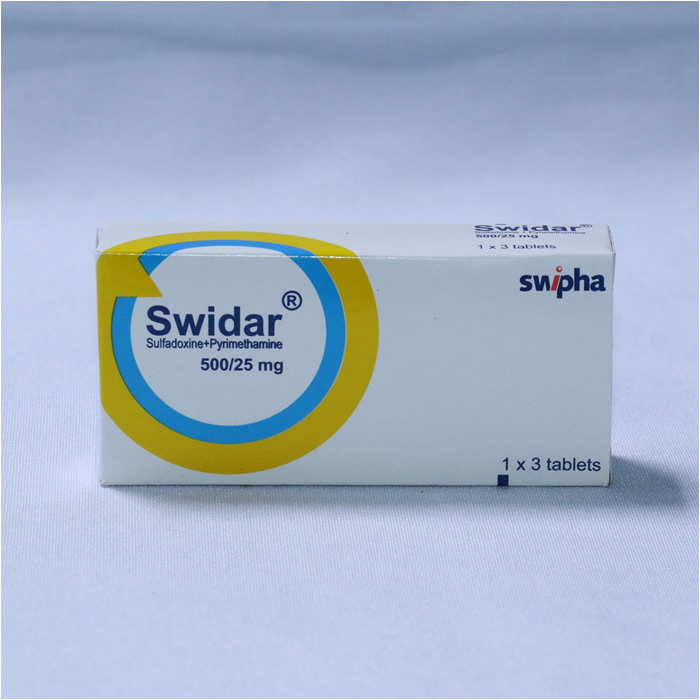 Swidar (sulfadoxine/pyrimethamine) tab 500/25mg swipha