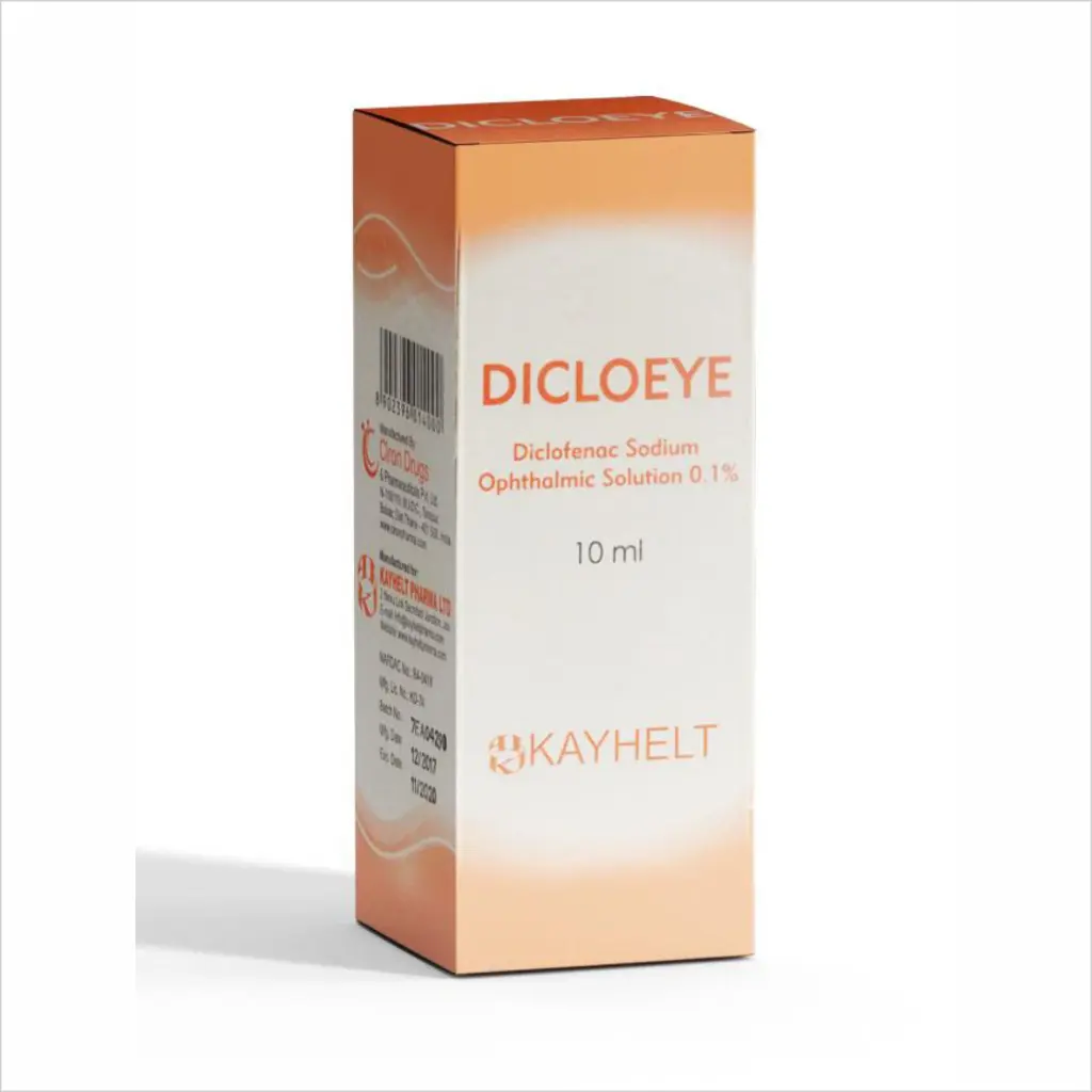 Dicloeye (diclofenac) 0.1% eye drop Kayhelt