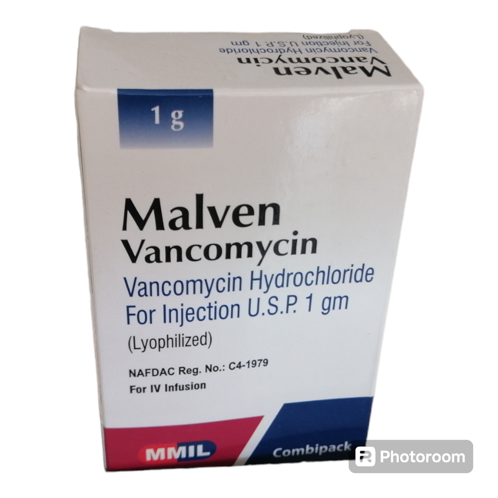 Malven Vancomycin (Vancomycin Hydrochloride)1g Injection