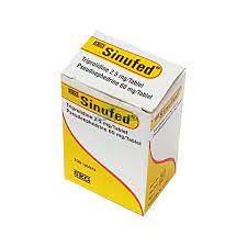 Sinufed (Triprolidine 2.5mg and Pseudoephedrine 60mg) Tablets