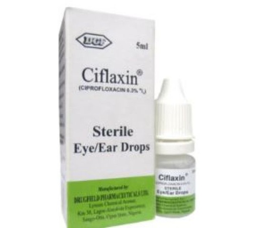 Ciflaxin (Ciprofloxacin 0.3%) 5ml Eye/Ear Drop