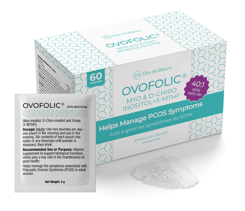 Ovofolic Powder (Myo-Inositol + D-chiro Inositol + levomefolic acid) elan healthcare