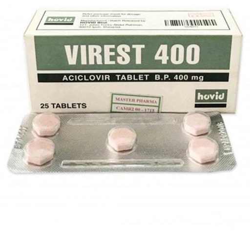 Virest (aciclovir) 200mg tabs