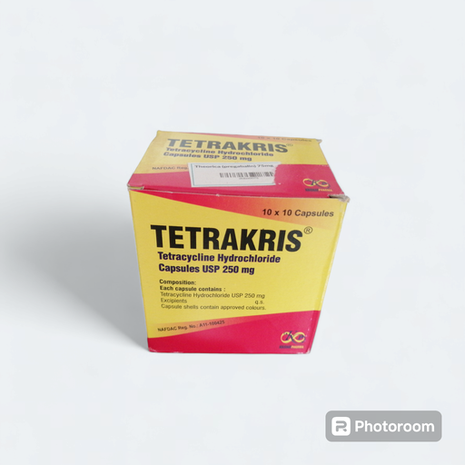 Tetrakris (tetracylcine) 250mg caps