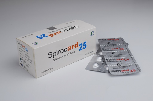 Spirocard 25 (spironolactone) 25mg tabs