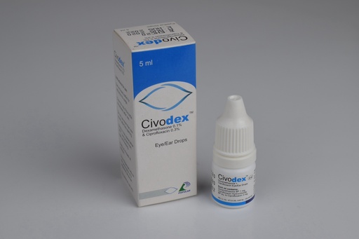 Civodex (ciprofloxacin/Dexamethasone) Eye/Ear