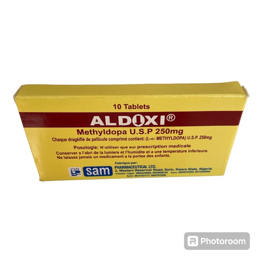 Aldoxi (Methyl dopa) 250mg tabs