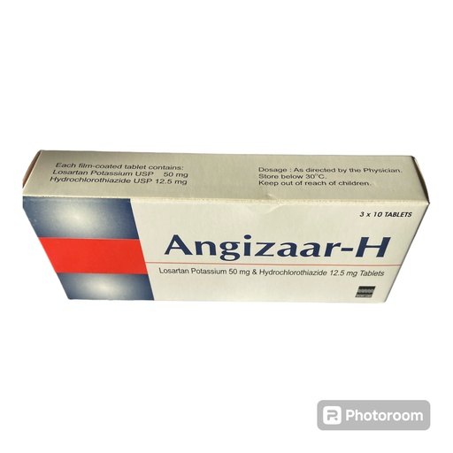 Angizaar-H (Losaratn Potassium 50mg & Hydrochlorothiazide 12,5mg) Tablets