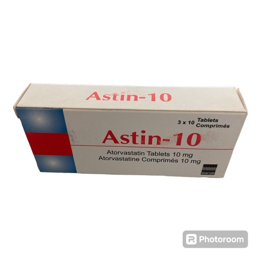 Astin-10 (Atorvastatin 10mg) Tablets