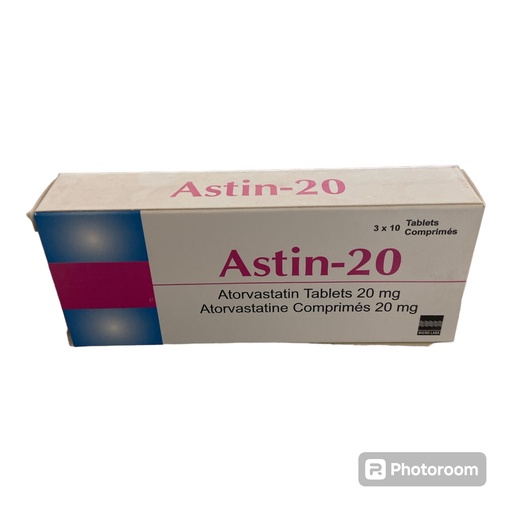 Astin-20 (Atorvastatin 20mg) Tablets