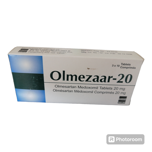 Olmezaar-20 (Olmesartan Medoxomil 20mg) Tablets