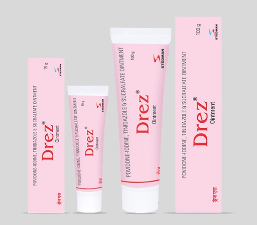 Drez Ointment 100g Iodinated povidone & metronidazole ointment