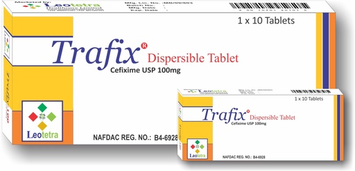 Trafix (Cefixime 100mg) Dispersible Tablets