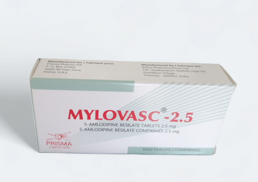 Mylovasc-2.5mg (S-Amplodipine Besilate) Tablets