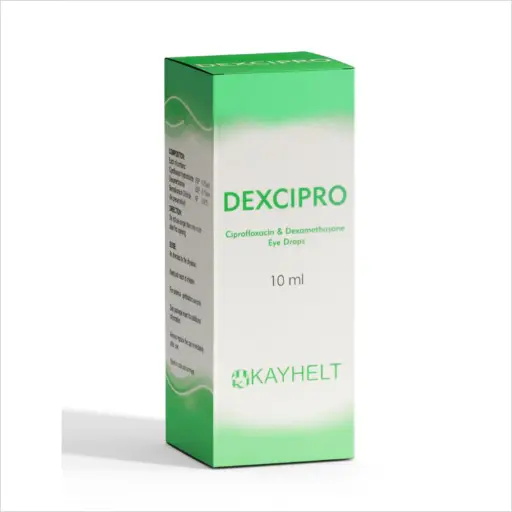 Dexcipro (dexamethasone/ciprofloxacin) eye drop 10ml