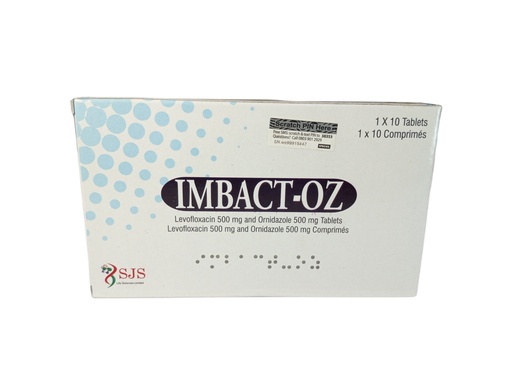 Imbact-oz (Levofloxacin 500mg and Ornidazole 500mg) Tablets