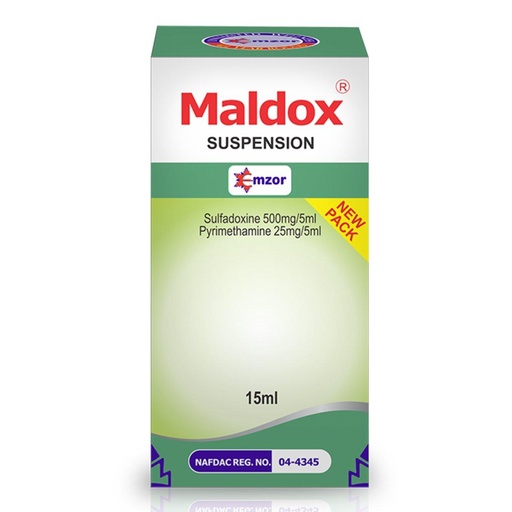 Maldox (sulfadoxine/pyrimethamine) syrup 15ml