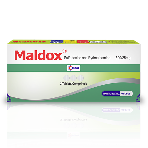 Maldox (sulfadoxine/pyrimethamine) tabs