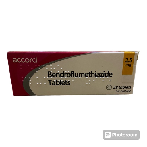 Bendroflumethiazide 2.5mg Accord