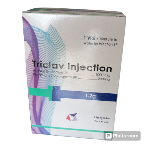 Triclav Injection (Amoxicillin Sodium 1000mg and Potassium Clavulanate 200mg) 1.2g Injection