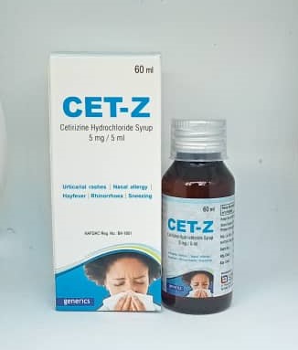 Cet-Z (Cetrizine Hydrochloride 5mg/5ml) 60ml Syrup